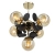 Lampa wisząca metalowa złoto-czarna 5-punktowa 8075/5 - Lampy Elem
